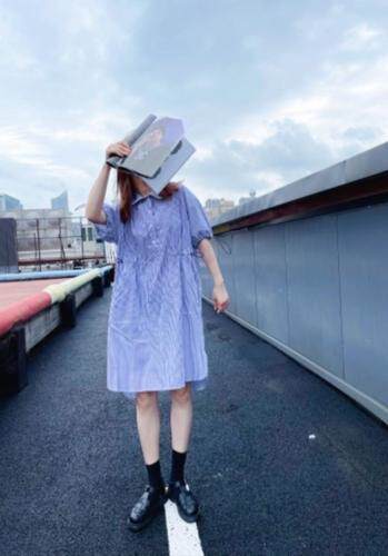 口袋抽绳连衣裙，女装连衣裙，唯品