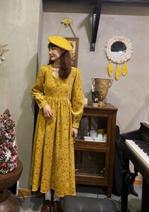 秋冬新款 灯芯绒长裙图片