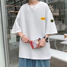 男圆领T恤宽松短袖华夫格短袖T989P26，男装T恤，星座1116-2