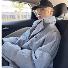 棉衣男款冬季加厚美式高街vibe面包服外套设计感情侣棉服M400-p88，男装棉衣，星座1008