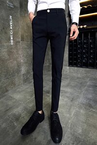2021新款男士发型师休闲裤青年修身夜店时尚长裤A450-K514图片
