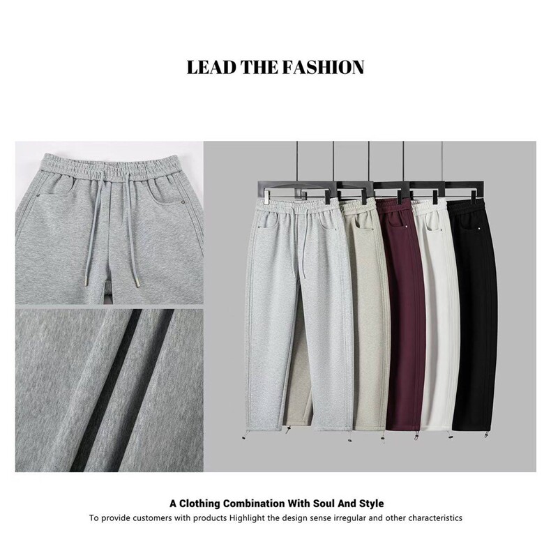 垂感休闲弯刀裤男宽松百搭卫裤运动长裤A329-K803-P65，男装休闲裤，电商A329