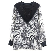 2023春装新款衬衫花色舒适显瘦潮流简约时尚经典大方，女装衬衫，丽影随形