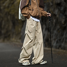 胖胖哥美式百搭工装裤男秋季潮大码宽松直筒裤阔腿纯色长裤男款，男装休闲裤，电商A410