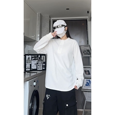 档口图亨利领套头华夫格长袖衬衫T恤polo衫W2480-P40直播品质，男装T恤，星座1213