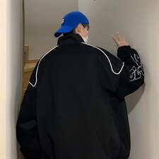 欧美高街刺绣贴标赛车服男女秋季ins休闲宽松飞行夹克WT19P60，男装夹克，星座1116-2