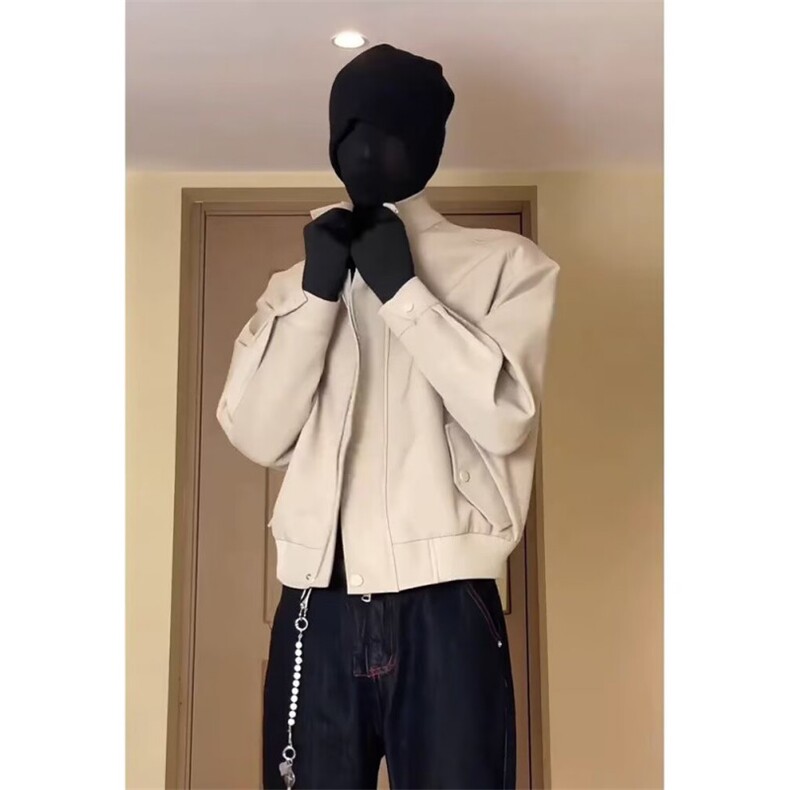 美式工装飞行夹克男高级感痞帅cleanfit立领外套短款青少年棒球服,男装夹克,星座506A