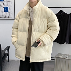 冬季青少年加绒加厚立领棉衣港风休闲大码棉服外套男女6223-P100，男装棉衣，电商A441-1