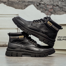 中帮马丁靴男2024新款英伦风户外加绒保暖工装靴潮男士棉靴，男鞋马丁靴，电商A223