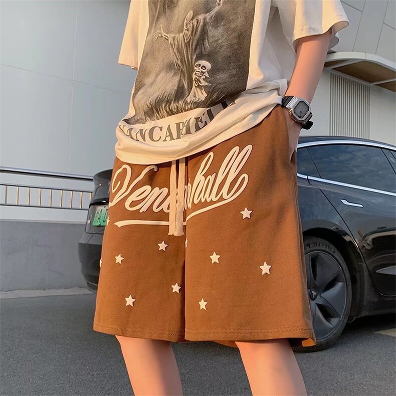 短裤男夏季外穿潮牌ins运动五分裤宽松夏天大裤衩HD20P30,男装休闲裤,星座1116-2