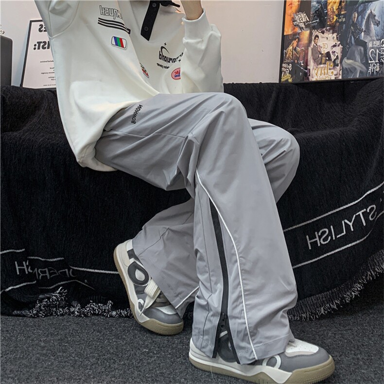 美式高街机能阔腿运动裤子冲锋裤痞帅潮牌宽松休闲长裤 K7313-P33图片