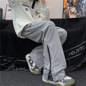 美式高街机能阔腿运动裤子冲锋裤痞帅潮牌宽松休闲长裤 K7313-P33图片