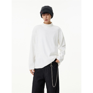 1506/QE690/P34美式复古cleanfit基础简约打底男女百搭内搭上衣潮图片