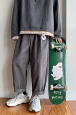 K116-P50灯芯绒裤男运动裤男士潮流宽松休闲直筒裤男，男装休闲裤，电商A040