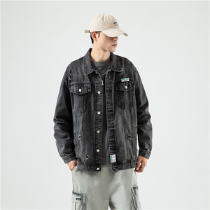 JK820-p80 M-5X无影墙ins牛仔夹克绣花破洞大码男日系CITYBOY图片