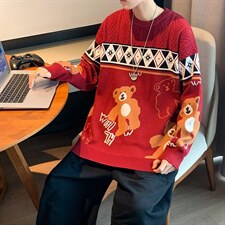 男秋冬季新款潮韩版百搭情侣毛衣针织衫外套M80P38，男装针织衫/毛衣，星座1116-2