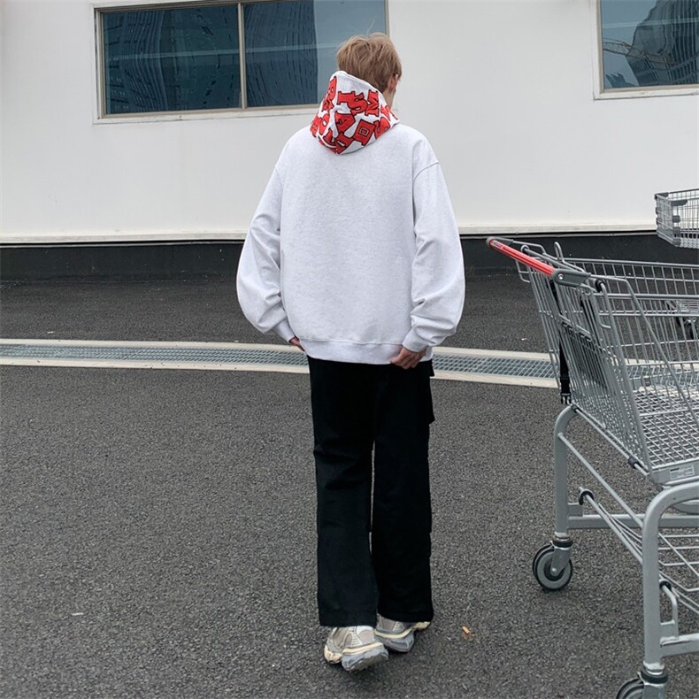美式高街休闲卫衣男春秋2026新款宽松慵懒风卫衣连帽,男装卫衣,星座506A