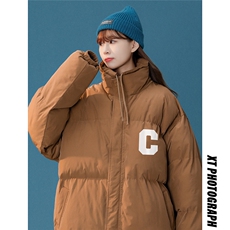 白鸭绒中性22冬季时尚字母C印花抽绳立领羽绒服YR228P195控258，男装羽绒服，A247A