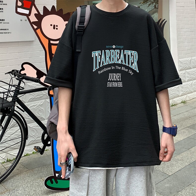 Q11050-P30春夏季七分袖t恤男大码五分袖男短袖中袖,男装T恤,电商A040
