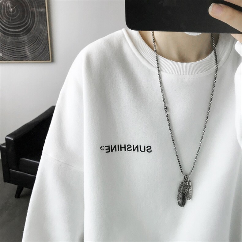 W33 情侣印花圆领秋冬卫衣 常规P28 加绒P38 S-5XL 支持定制图片