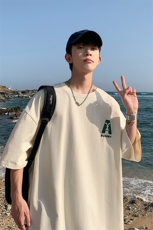 DX025P30港风情侣短袖青少年学生百搭休闲潮流宽松T恤，男装T恤，星座1204-3