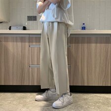 小西裤男直筒宽松裤子日系垂感休闲潮中性九分西装裤夏XK399-P35图片