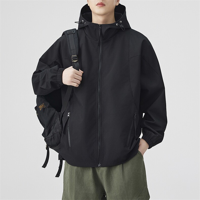 秋季新款现货连帽夹克男冲锋衣上衣外套DSA157B-JK7980-特P65,男装夹克,电商A157B