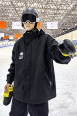 冬款单板双板连帽男女防水防风加绒加厚中性滑雪服外套M35-P125，男装棉衣，电商A001-1