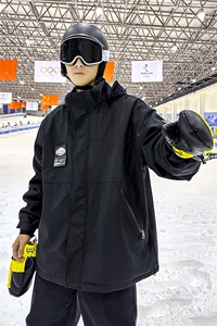 冬款单板双板连帽男女防水防风加绒加厚中性滑雪服外套M35-P125图片