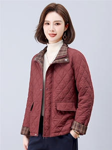 长期现货妈妈装夹棉厚外套女短款2026秋冬薄棉棒球服洋气轻薄棉服图片