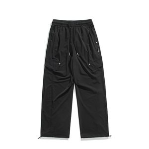 夏新款工装直筒休闲裤潮流口袋宽松高街阔腿25XK67088特批35图片