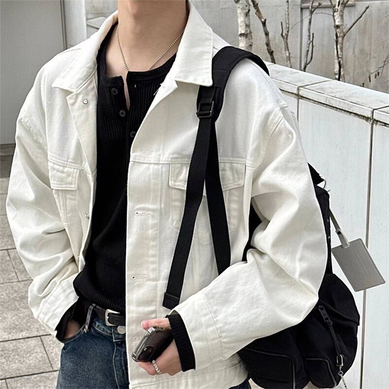 现货！春装牛仔夹克男宽松水洗牛仔外套大码牛仔815-4-JK132P100,男装夹克,星座716A（原星座815-4）