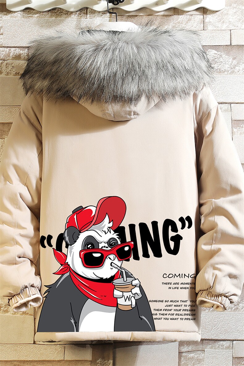 MM48218-P130冬季大毛领棉衣男士大码加厚棉袄男棉服砖墙,男装棉衣,电商A040A