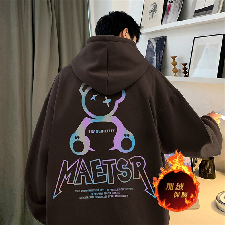 直播品质500克重磅秋冬美式加绒加厚卫衣外套H1367常规P35加绒P40图片