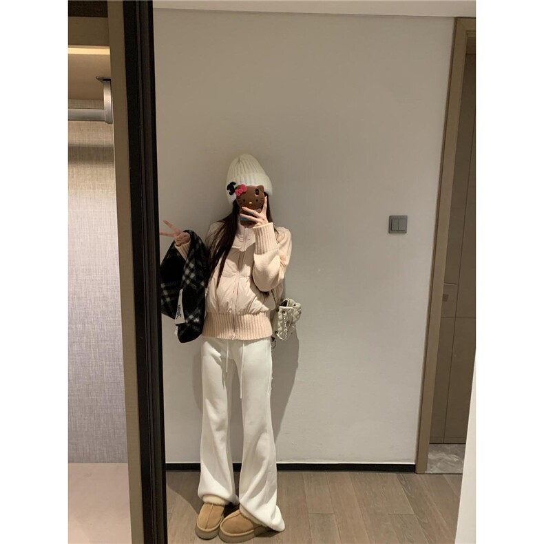 韩系复古小个子针织拼接棉服外套女冬季修身显瘦加厚短款棉衣棉袄,女装棉衣/棉服,星座506A