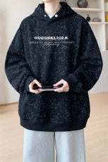 已注册/华棉春秋内景潮流休闲宽松连帽卫衣男WY00720/P45加绒P50，男装卫衣，电商B316