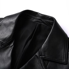 DLSN22133新款皮衣男头层绵羊皮夹克翻领商务休闲男装P950，男装皮衣，电商B360