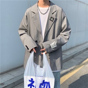 宽松休闲小西服男士港风韩版大码西装外套A338-1 XF206 P85图片