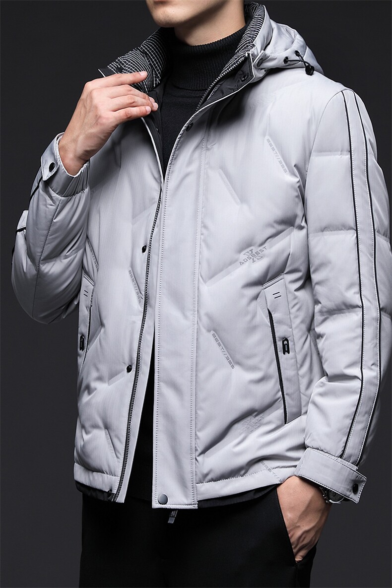 CD8232钱塘2020-2秋冬新款男士潮流时尚百搭连帽羽绒服外套P250,男装羽绒服,钱塘207-2