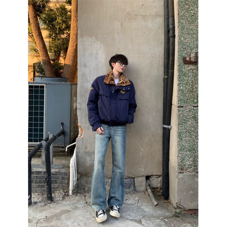 河北质量美式豹纹立领棉衣外套ZM0134-特批98,男装棉衣,星座313A(原308A-2)