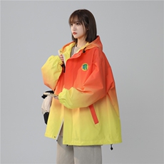 XZ-230-1JK06秋新款中性风宽松简约水墨扎染休闲连帽夹克P78控98，男装夹克，星座230-1