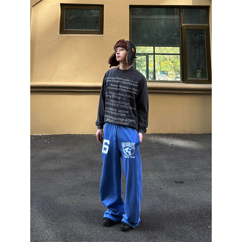 秋冬新款潮牌休闲裤加绒加厚男女嘻哈裤D328-AK7725-P58,男装卫衣,电商D328