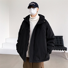 冬季新品保暖连帽棉衣休闲潮流青少年百搭棉服外套MY9083-P100，男装棉衣，电商A128