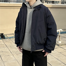 现货26春装美拉德立领飞行夹克纯色复古廓形高街棒球服外套，男装夹克，电商A486-1