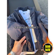 现货冬季美拉德立领飞行夹克廓形高街棒球服加棉加厚棉衣外套，男装夹克，电商A486-1
