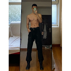 自家图，配马丁靴的裤子男款秋冬漆点牛仔裤-KZA36-P55，男装牛仔裤，星座1007（原301D）