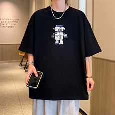 ！纯棉重磅220克夏季男士印花短袖T恤QT707-T274-P25，男装T恤，星座617B