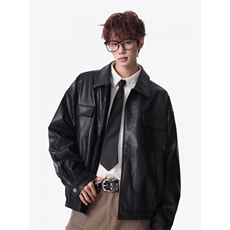 档口图现货定制面料工装皮衣夹克1209-1-JK29-P105，男装夹克，星座1209-1