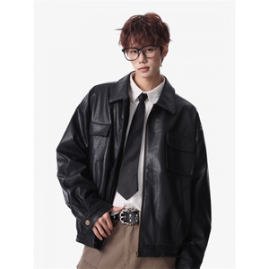 档口图现货 定制面料 工装皮衣夹克 1209-1-JK29-P105，男装夹克，星座1209-1