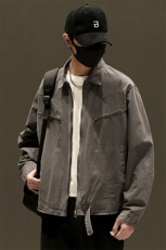 秋冬新款夹克全棉水洗重磅青少年外套日系棒球服上衣，男装夹克，星座1206-1（原A206-1）